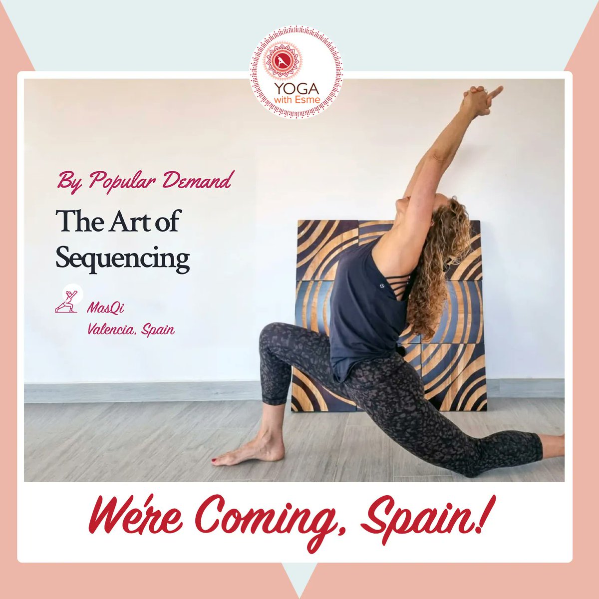 YogaWithEsme's tweet photo. Are you going to be in Spain this summer?

Come join us for The Art of Creating Sequences at the beautiful MasQi. 

For more information, click here: https://t.co/7iusZlJirJ 

NOTE: Both parts of this course are in Spanish.

#YogaSpain #CreatingSequences #Sequencing #VinyasaYoga https://t.co/FTtE5GQsF0