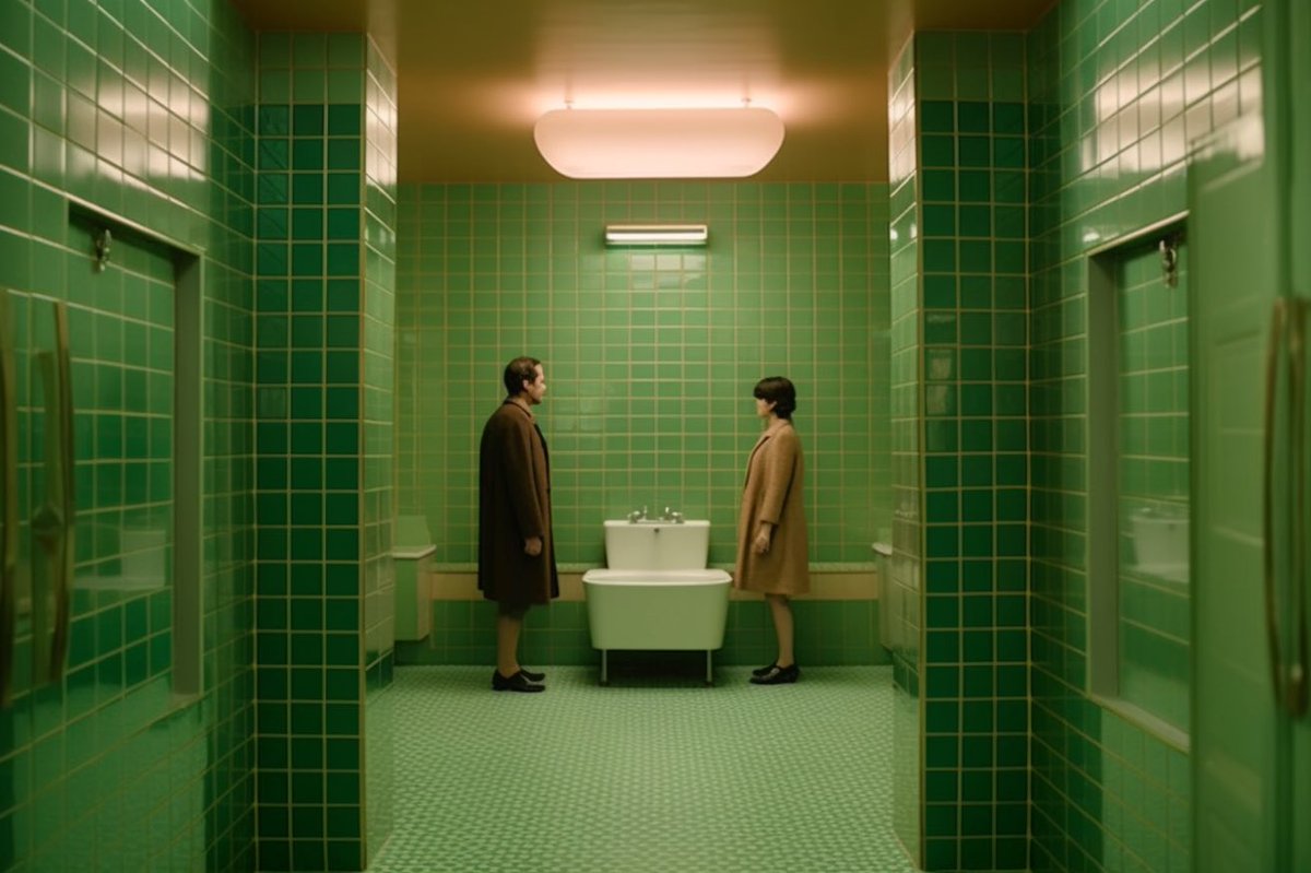 Nyoba recreate foto prewedding Owlsome tema Wes Anderson pakai teknologi AI, hasilnya luar biasa sih. 

#wesanderson