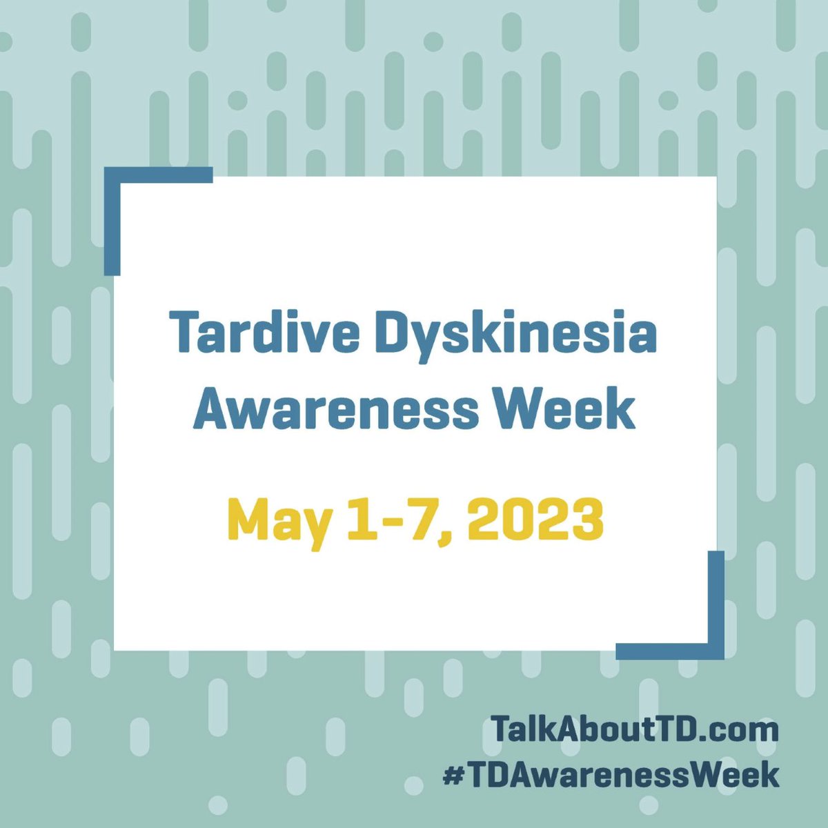 NAMIWhatcom's tweet photo. It’s Mental Health Awareness Month!
To kick it off, #TDAwarenessWeek runs from May 1st to May 7th, so stay tuned as we will be posting more throughout the week.

Feel free to check out https://t.co/ONUBfrlgnD for more info!
#TalkAboutTD @neurocrine https://t.co/UYnVUU9jlQ
