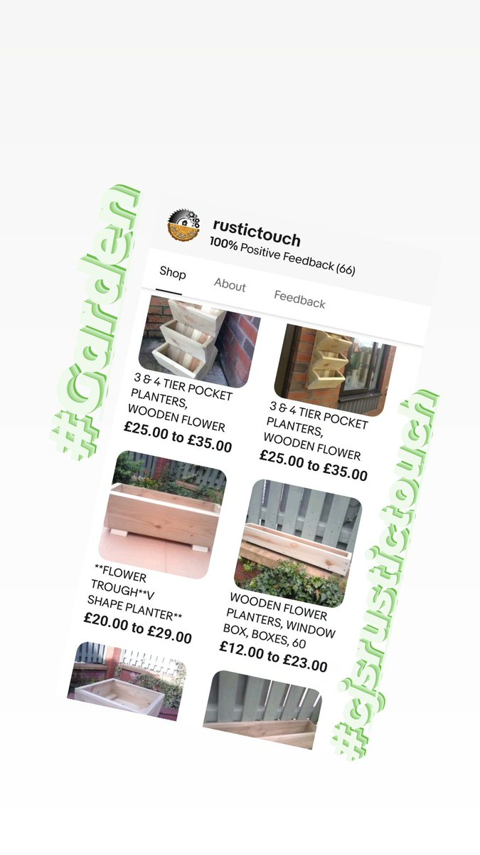 #Garden #shopping with CJ's Rustic Touch 💚🪴🏡

▪︎ Quality #Handmade at Quality prices , bespoke sizes too ▪︎

#cjsrustictouch 
#EarlyBiz 
#BankHolidayWeekend 
#craftbizparty