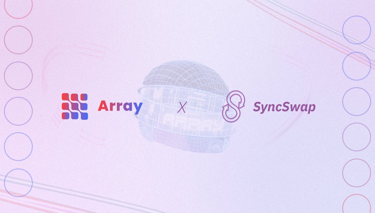 We are happy to announce our partnership with <a href="/array_capital/">Array | Arbitrum</a> 🎉

$Array token is now listed on SyncSwap and available for trading.

You can stake $Array on the app to earn passive yield array.capital/stake