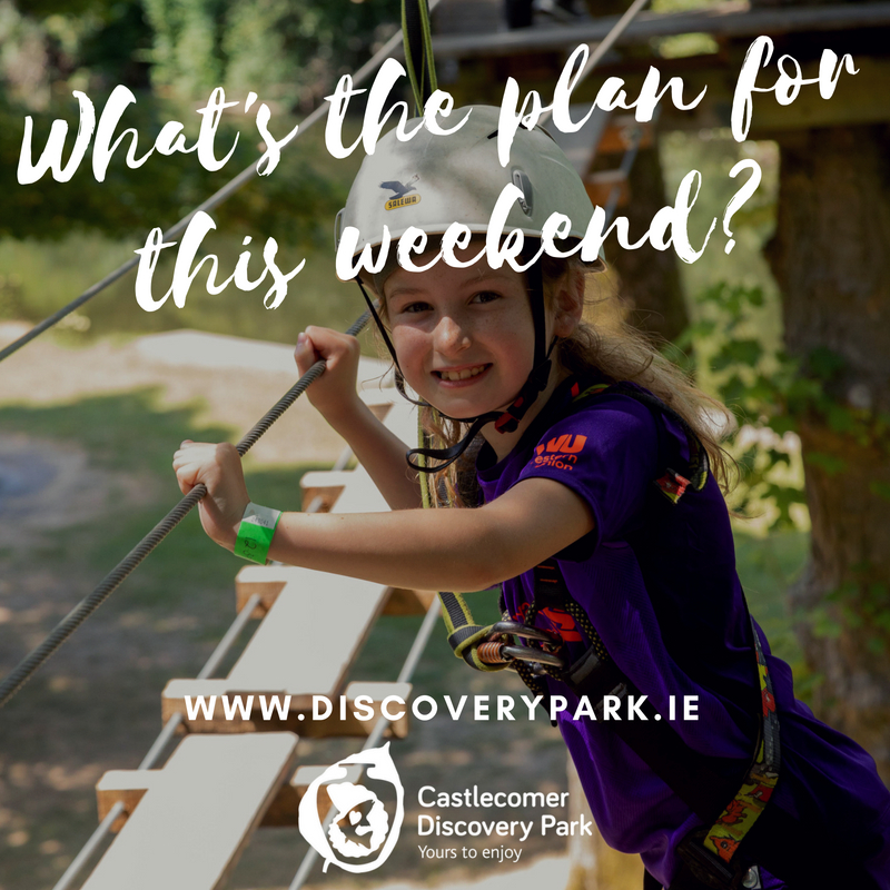 Happy Saturday & Happy #maybankholiday weekend. There is still time to book your adventure on discoverypark.ie #visitkilkenny #castlecomerdiscoverypark