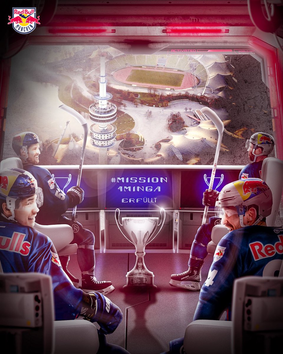 RedBullMuenchen's tweet photo. Morgen landet Captain Hager mit der USS Meisterschaft und seiner Crew im @OLYMPIAPARK! 🏆
Los geht die meisterliche Sause ab 14:00 Uhr am Stadionvorplatz und die #redbulls freuen sich sehr auf euch, die weltberühmten #FlyingSteps und jede Menge weitere Highlights. 🥳 https://t.co/MMmaxoEjxW