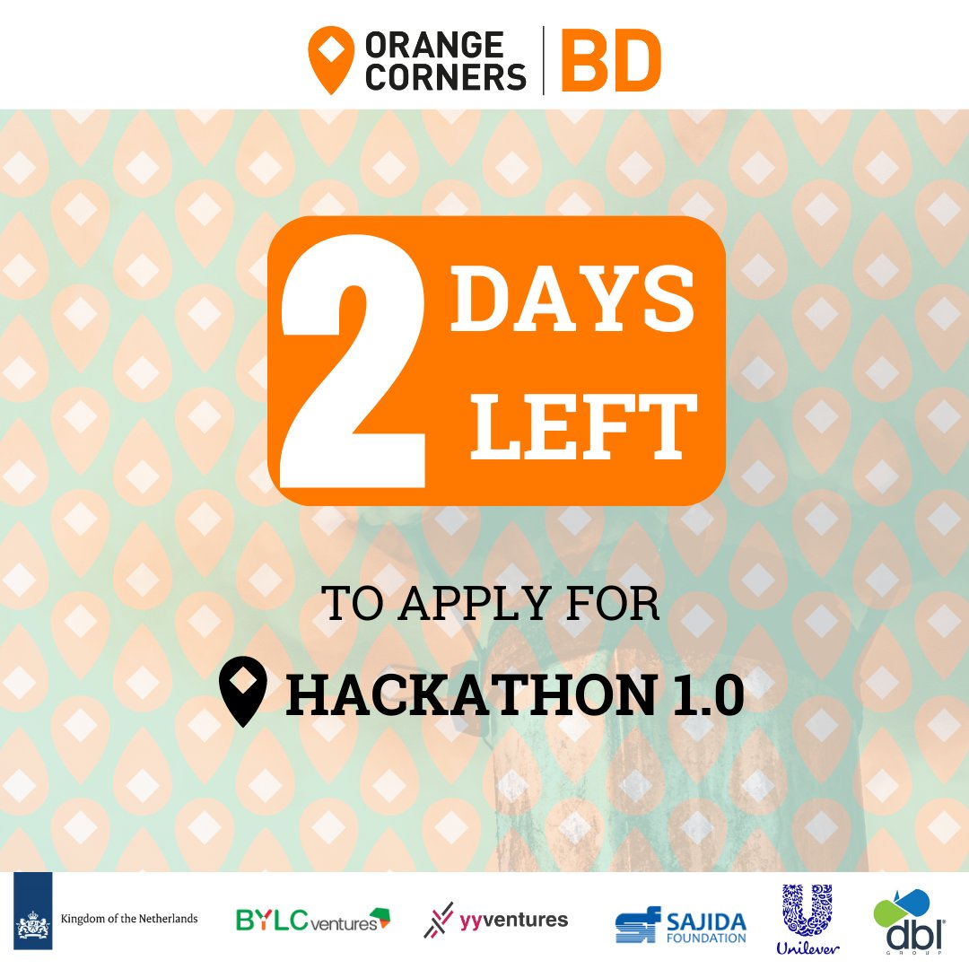 Time is running out!⏰Don't miss the chance to register for our upcoming hackathon on Climate Action and compete for a chance to win BDT 1,00,000 in prize money! 
Register now at forms.gle/qz71AwvFFQfJLn… before 11:59 PM, April 30, 2023.

#Hackathon #OrangeCornersBD #ClimateAction
