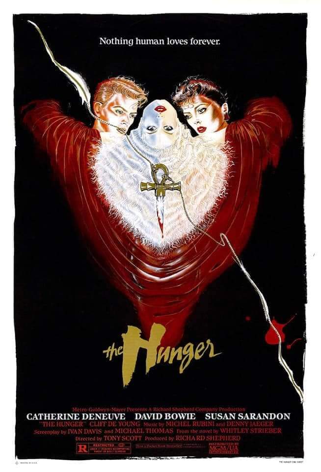 Dementia_Grimm's tweet photo. Happy 40th anniversary to probably the most stylish of the 1980's Vampire movies, starring Catherine Deneuve, David Bowie, and Susan Sarandon, with a guest appearance by Bauhaus, the stunning masterpiece that is "The Hunger" https://t.co/0ipiXKwfQn