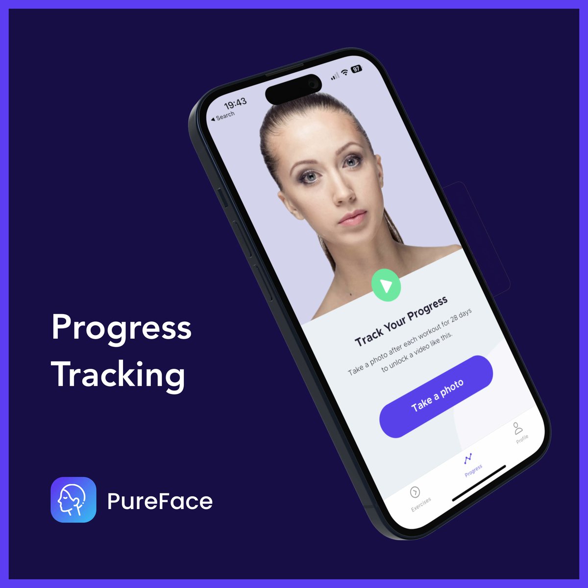 purefaceapp's tweet image. Track your progress with PureFace and celebrate your achievements! 🎉 See your skin transformation unfold as you practice face yoga consistently. 

Get started now! 💪 #PureFaceProgress

#faceyoga #pureface #progress #skincare #wellness #transformation #instabeauty #milestones