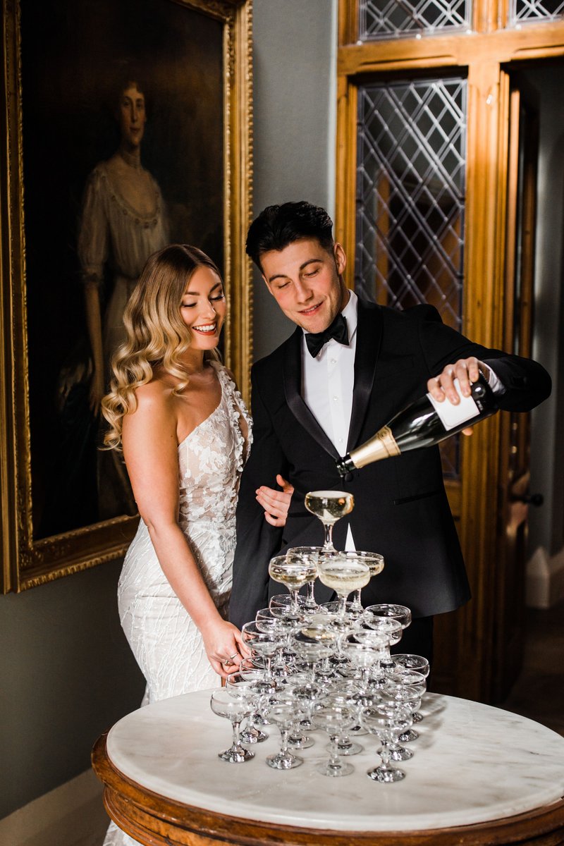 Champagne anyone? Hire Champagne coupes today!

Stationery @‌socalligraphyuk
Props &amp; Lounge Furniture @‌narrativehire
Crockery @‌whitehouse_crockery
Cake @‌wrencakedesign
Hair &amp; Make Up Artist @‌clairealexandrahairandmakeup
Bridal Robe @‌silkgarters
Silk Ribbons @‌laikstyle