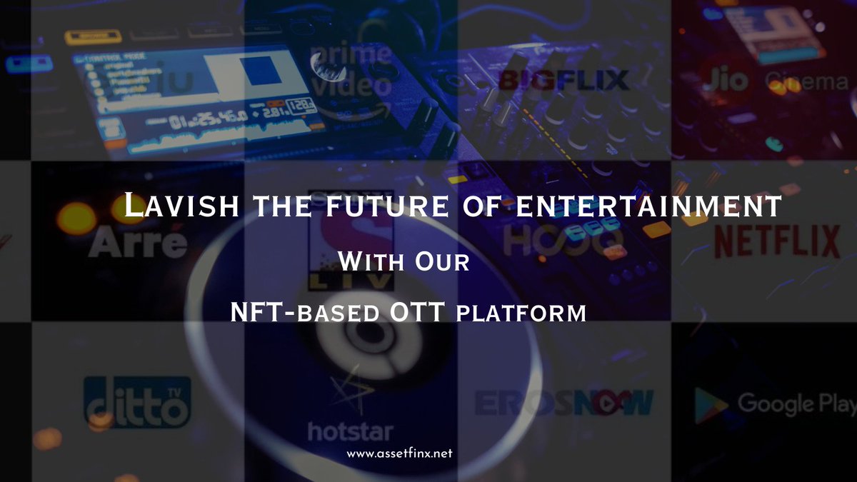AssetfinX's tweet photo. Experience the next level of streaming with our #NFT -based #OTT platform!
Unleash the power of true ownership and explore a world of #entertainment
Visit๐https://t.co/TKJKvr7VNP
#nftstreaming #NFTCommunity #NFTProject #uk #USA #Italy #France #Turkey #HongKong #Japan #Estonia https://t.co/LKMZcQga3L