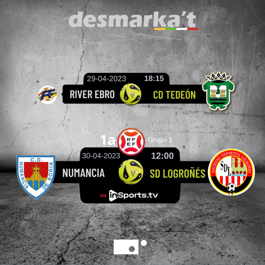 Partidos de la semana equipos Desmarka't #LaRioja

#1aRFEF #PrimeraFederación