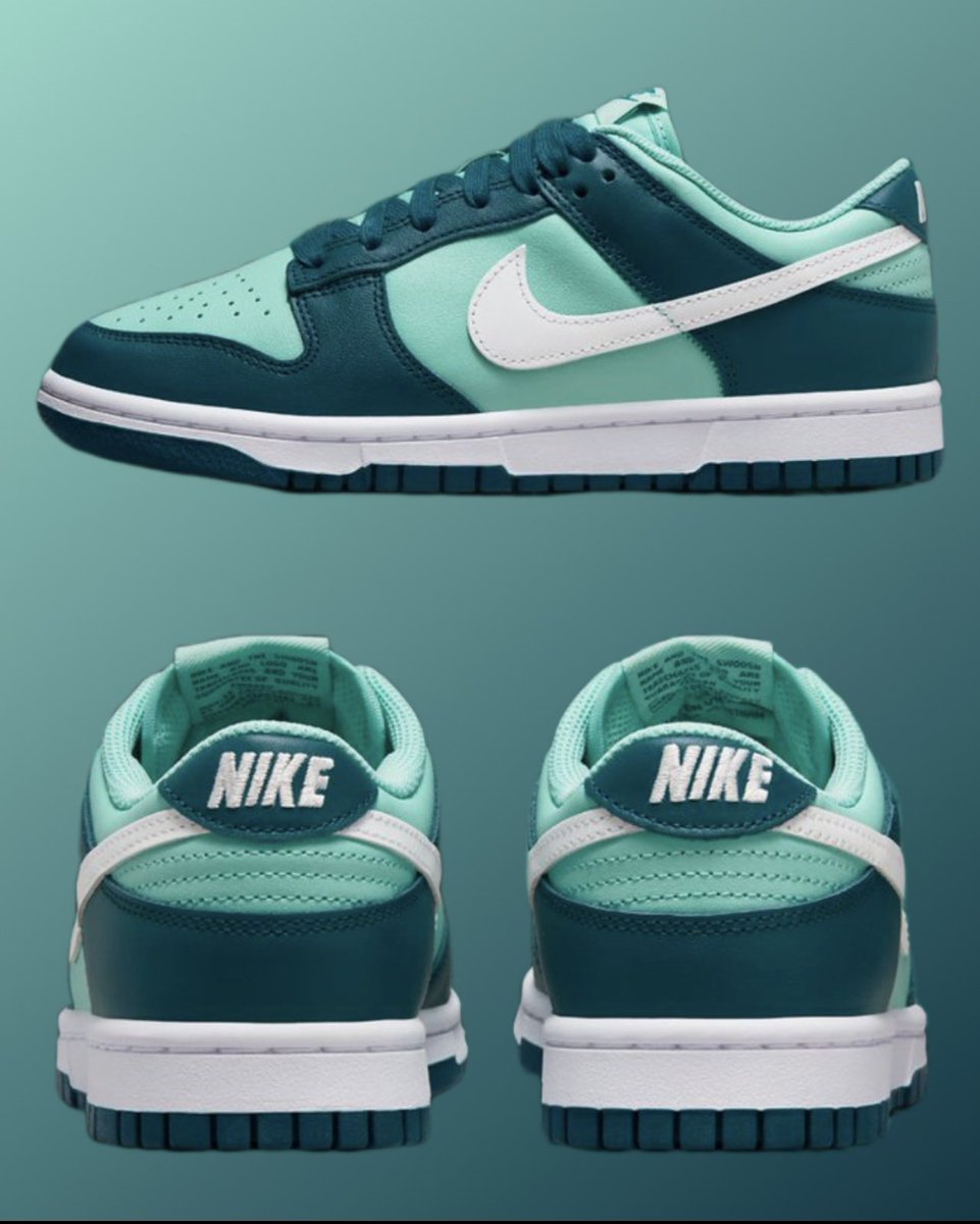 kickitwitjae's tweet image. Images of the: New “Geode Teal” Dunk Lows

Y’all feeling these? 

#NikeDunks #Nike #ForTheLove