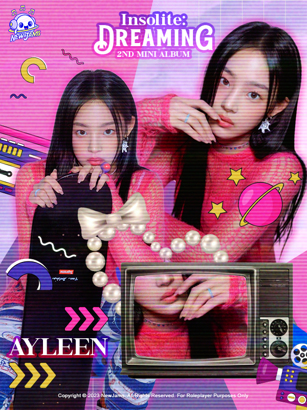 NEWJAMSofficial's tweet image. ㅤ ㅤㅤ ㅤ

☾ 𝗡𝗲𝘄𝗝𝗮𝗺𝘀 ☽
2nd Mini Album

𝐈𝐧𝐬𝐨𝐥𝐢𝐭𝐞 : 𝐷𝑟𝑒𝑎𝑚𝑖𝑛𝑔
┈┈┈┈┈┈┈┈┈
Photo Teaser #AYLEEN

ㅤ