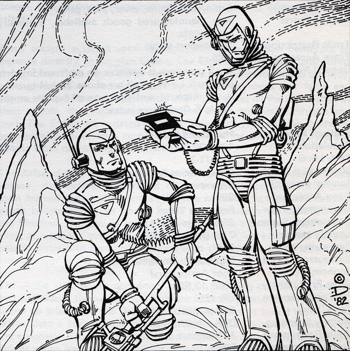 mavmaramis's tweet photo. Jeff Dee. From Space Opera: Star Sector Atlas 2: The Mercantile League, Fantasy Games Unlimited, 1982. #JeffDee #art #illustration #SpaceOpera #star #sector #atlas #mercantile #league @thatsgoodweb @afrocosmist @retroscifiart https://t.co/TxeOAGurGE