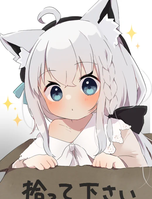 白上フブキが拾ってほしそうな目でこちらを見ている  #絵フブキ