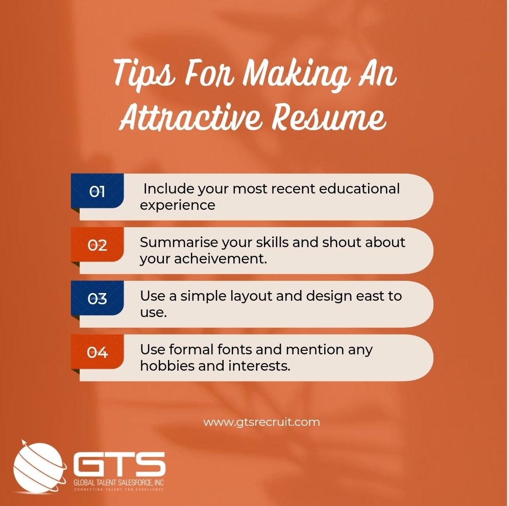 GTSRecruit's tweet photo. Have you thought about revisiting or 
writing your CV before you send it off for 
your perfectjob? Take a look at our tips 
on how to write an attractive CV. 

#cvwriting #cvwriter #cvwritingtips #cvtips 
#newjob #jobapplication #jobseekers #JobTip 
#hireme #hiringnow https://t.co/R3NqwTR0HZ
