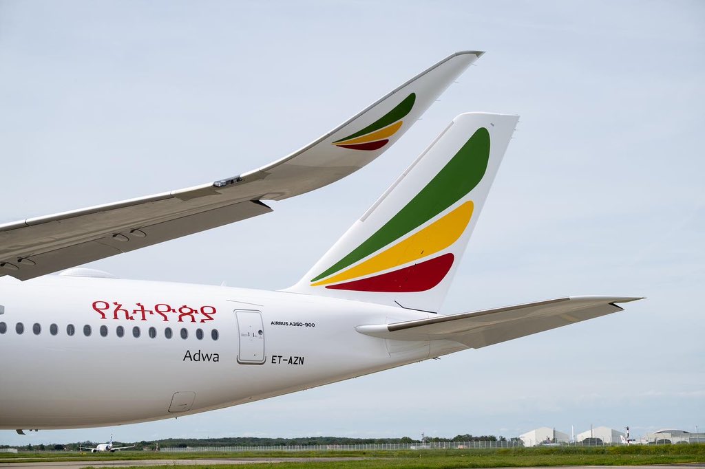 flyethiopian's tweet image. Ethiopian Airlines takes delivery of its 20th A350-900 powered by Sustainable Aviation Fuel (SAF).