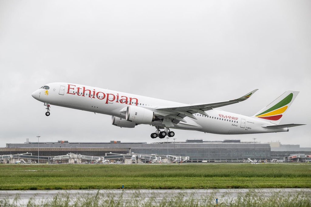 flyethiopian's tweet image. Ethiopian Airlines takes delivery of its 20th A350-900 powered by Sustainable Aviation Fuel (SAF).