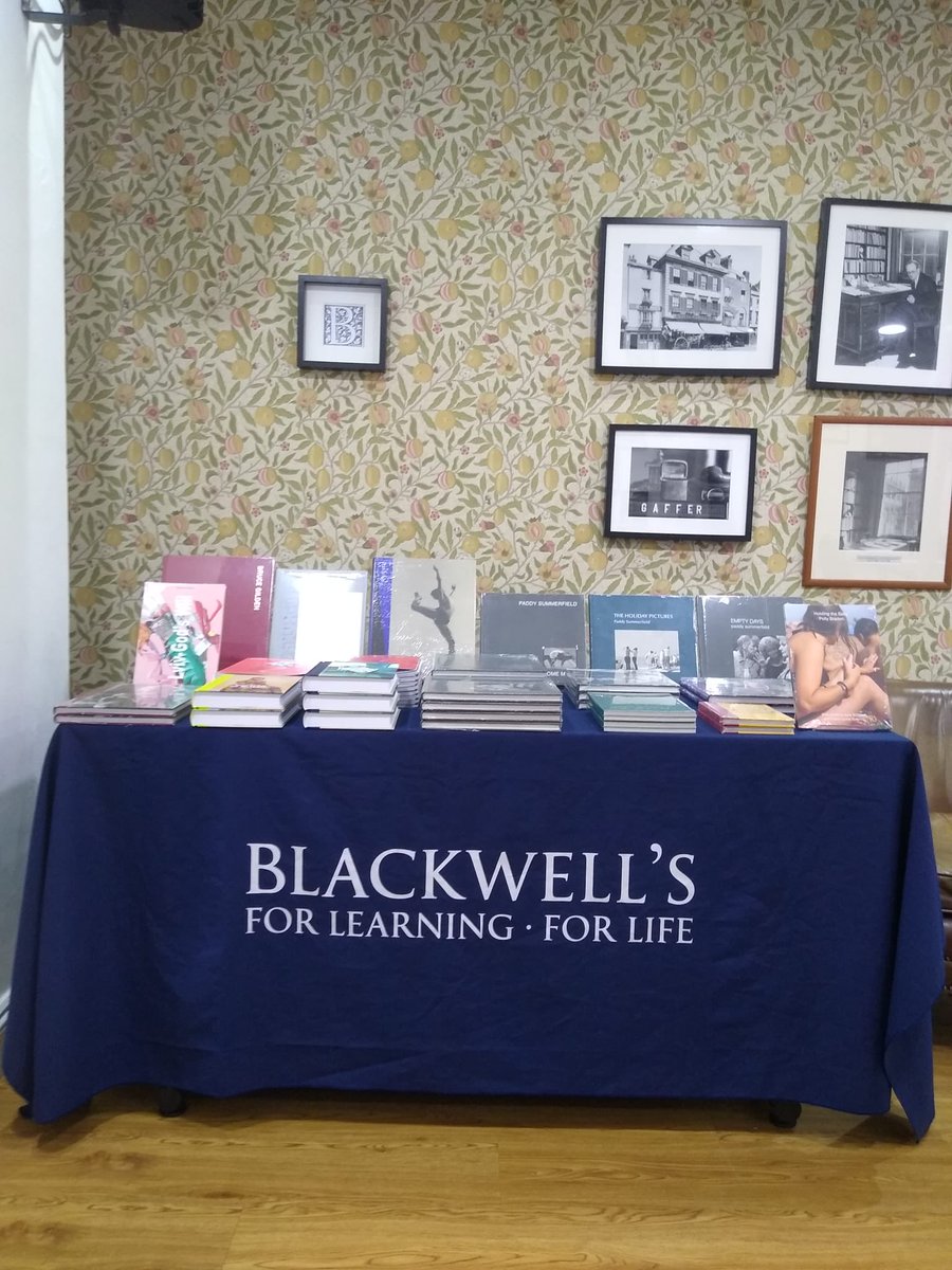 All ready for our panel discussion ⁦@blackwelloxford⁩ today at 3.30: Where is photographic publishing heading in the U.K.? Join us! Details on photooxford.org