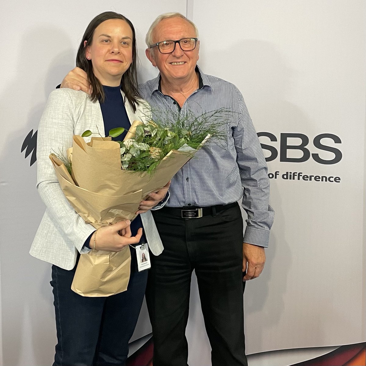 davinyls's tweet photo. An original 1975er, today was the final SBS Slovenian program. Creative and professional to the end Executive Producer Tania Smrdel is here with Peter Krope - one of the early radio presenters who volunteered his time when ‘SBS’ first started. Hvala vam - thank you. https://t.co/oyJnJUEBqb