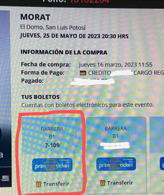 EdithContreras0's tweet photo. Hola a todos! Vendo 1 boleto para el concierto de Morat el 25 de Mayo en San Luis Potosí! En la zona Barrera B1 ! Tiene un precio de $2600 ( incluye el seguro)❗❗ https://t.co/eNk9d5OaV0