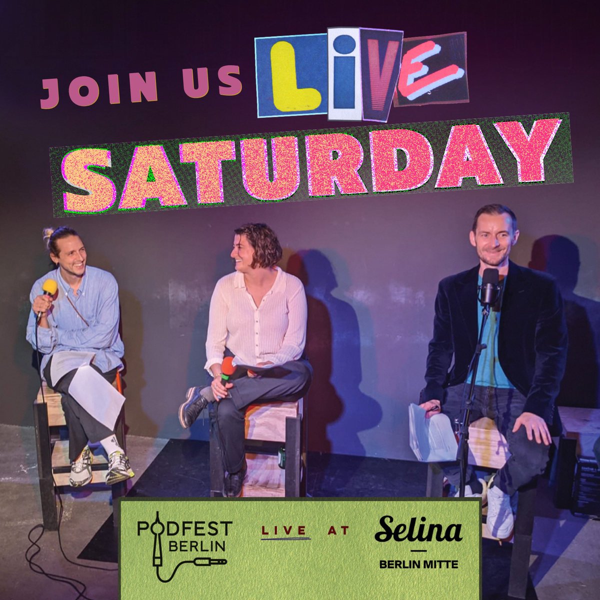 We are taping today! Join us in Mitte starting at 3pm - we hit RECORD at 3:30pm! podfestberlin.com/event-details/…
