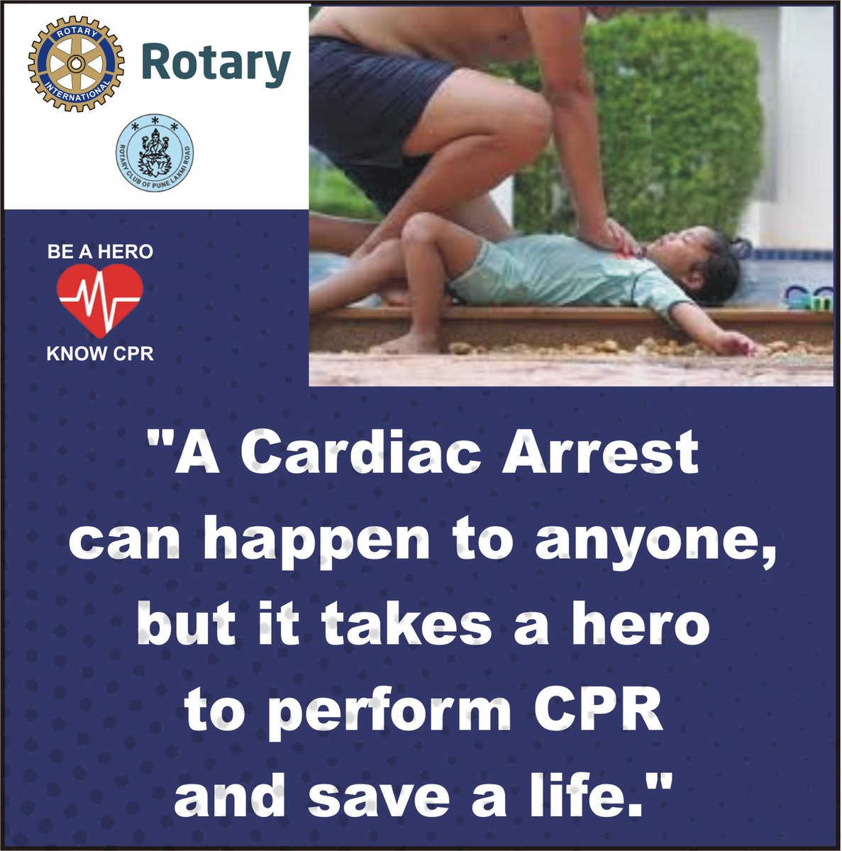 RotaryPune's tweet photo. "Heart disease is a major health concern, but with Project Dhadkan, we can take steps towards prevention and early intervention. Let's work together towards a healthier and safer community."
#CPR #SCA #suddencardiacarrest #pune #Rotary #hearts #cardio #doctor https://t.co/9ALwWhhGDs