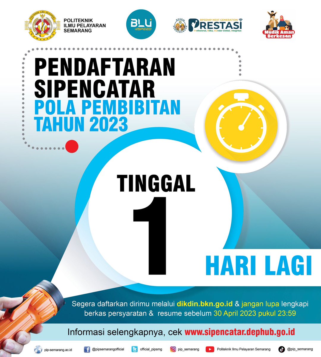 official_pipsmg's tweet photo. Happy weekend Sobat Mimin,
Buruan submit yuk !!
Tinggal 1 hari lagi lhoo... 🤗

Program Studi DIV Nautika
Info lengkap:
https://t.co/A9c4QWtVDP
Pendaftaran:
https://t.co/xWwhvtwIpC

#sipencatar2023 #polbit #budayakanbaca https://t.co/KYetPsqH5s