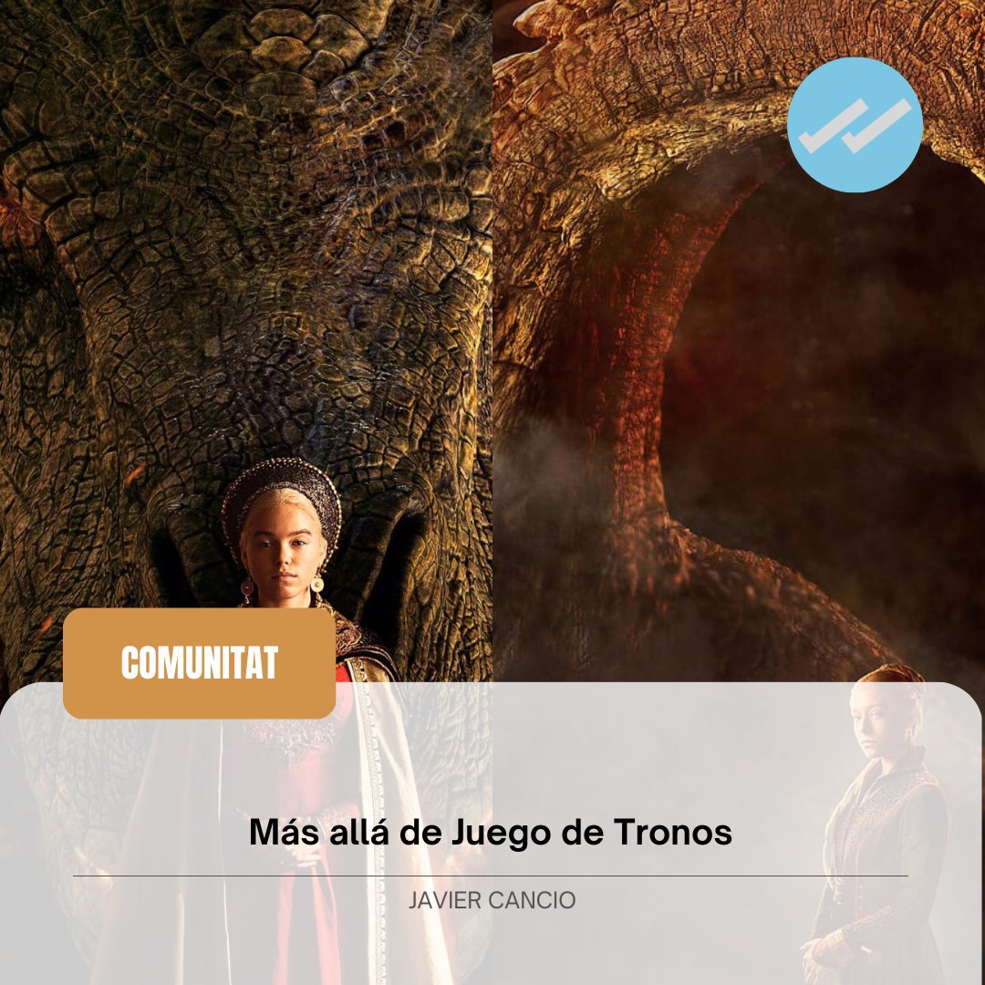 DoblecheckUIC's tweet photo. Entre #ElSeñorDeLosAnillos y  #JuegoDeTronos siempre ha habido una rivalidad, primero desde sus libros y de ahí a las obras audiovisuales. El año pasado se lanzó #LaCasaDelDragón”, un éxito de crítica y público.
Autor: Javier Cancio
@comuic 
https://t.co/z8Uitg0E89 https://t.co/JvoJJ7yhnM