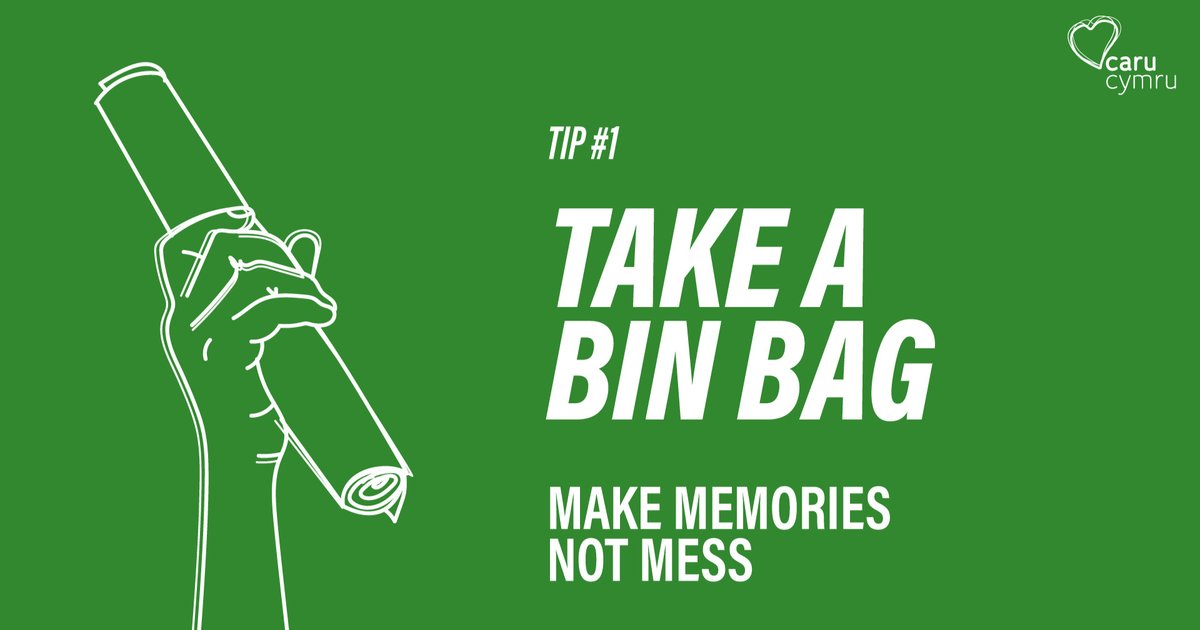 When out and about this #BankHolidayWeekend please make memories, not mess. If the bins are full, take your rubbish home 🚮 
👉 bit.ly/3LgOxcd   

#CaruCymru #MakeMemoriesNotMess 💚