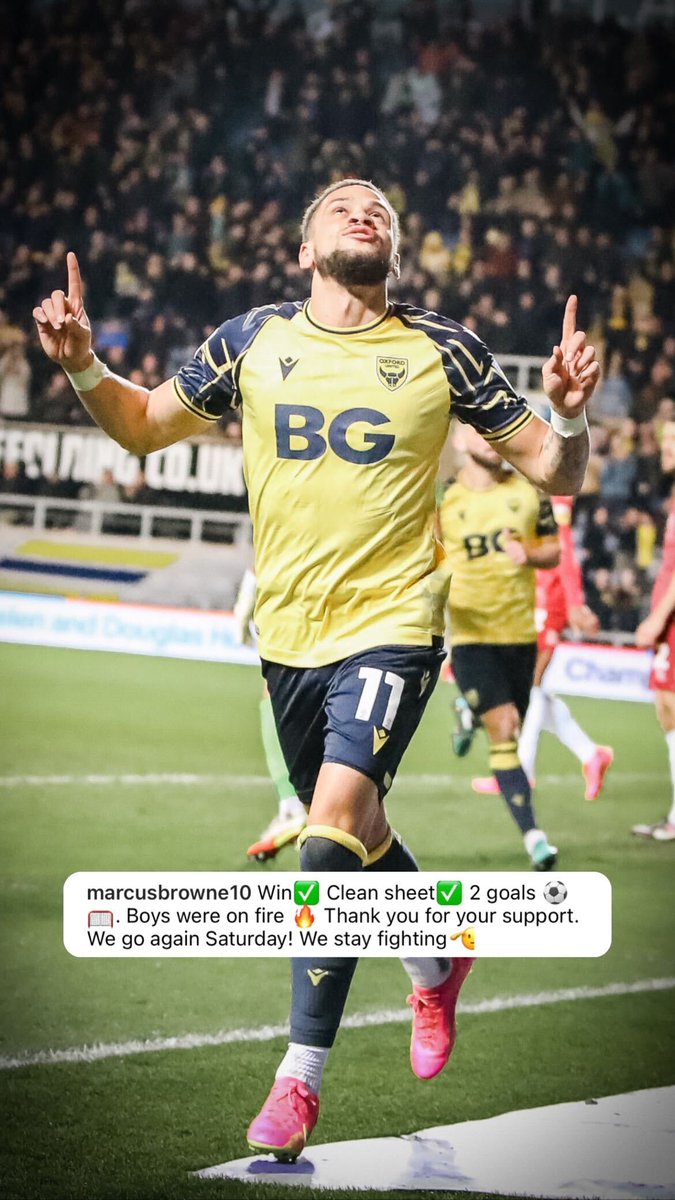 YellowArmyOUFC's tweet photo. On Tuesday night, something special happened. A team who hadn't won in 17 games, was given unconditional support for 90 minutes, and we won 4-0.

If we do the same today, safety should be all but guaranteed. 

Passion, belief and noise at FGR.
Come on Oxford!

#OUFC #COYY https://t.co/zoDcX8Nl94