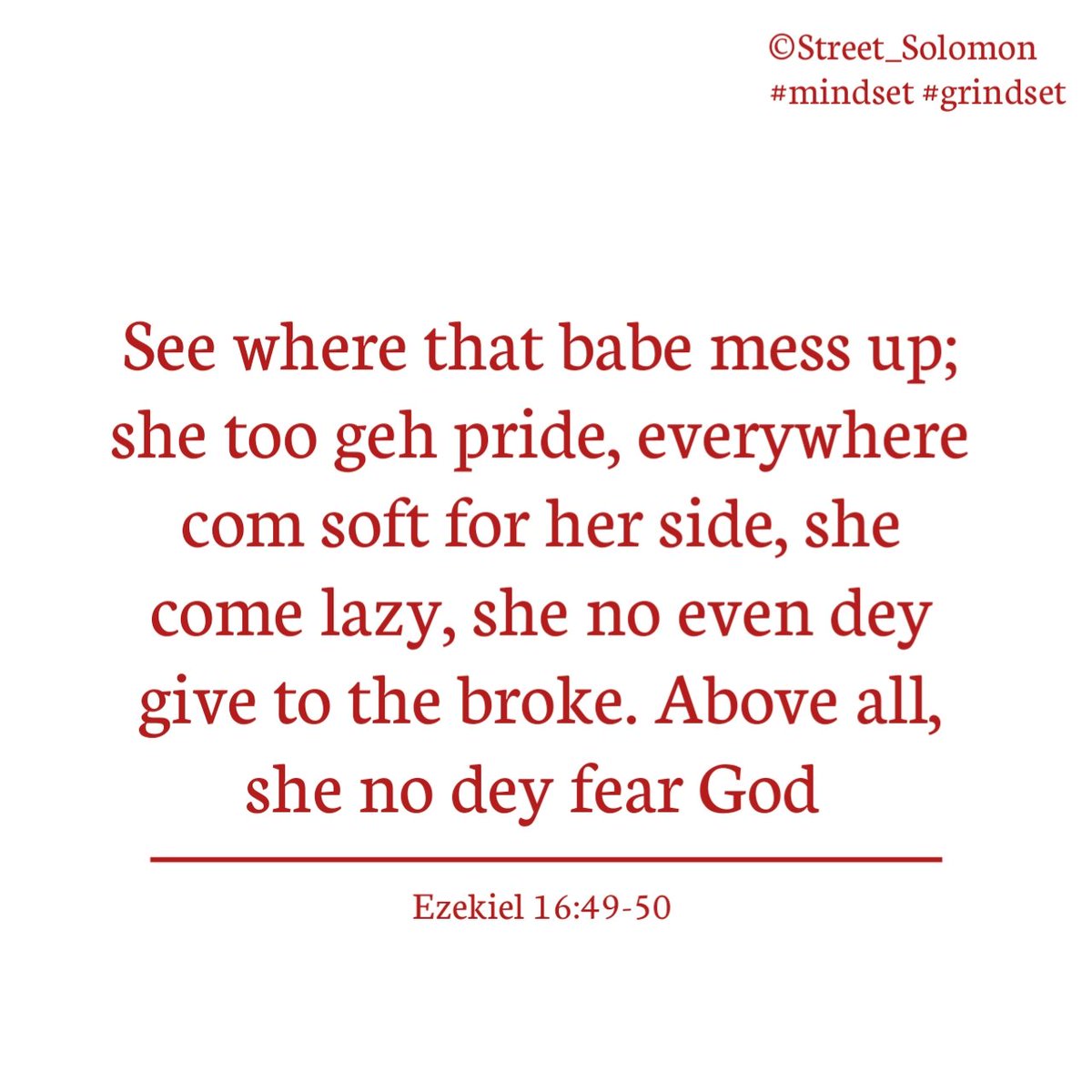 Streetsolomon's tweet image. Any girl that does this is heading for destruction.

#ladies you are loved. But earn it.

#devotional #streetknowledge ,#street #life