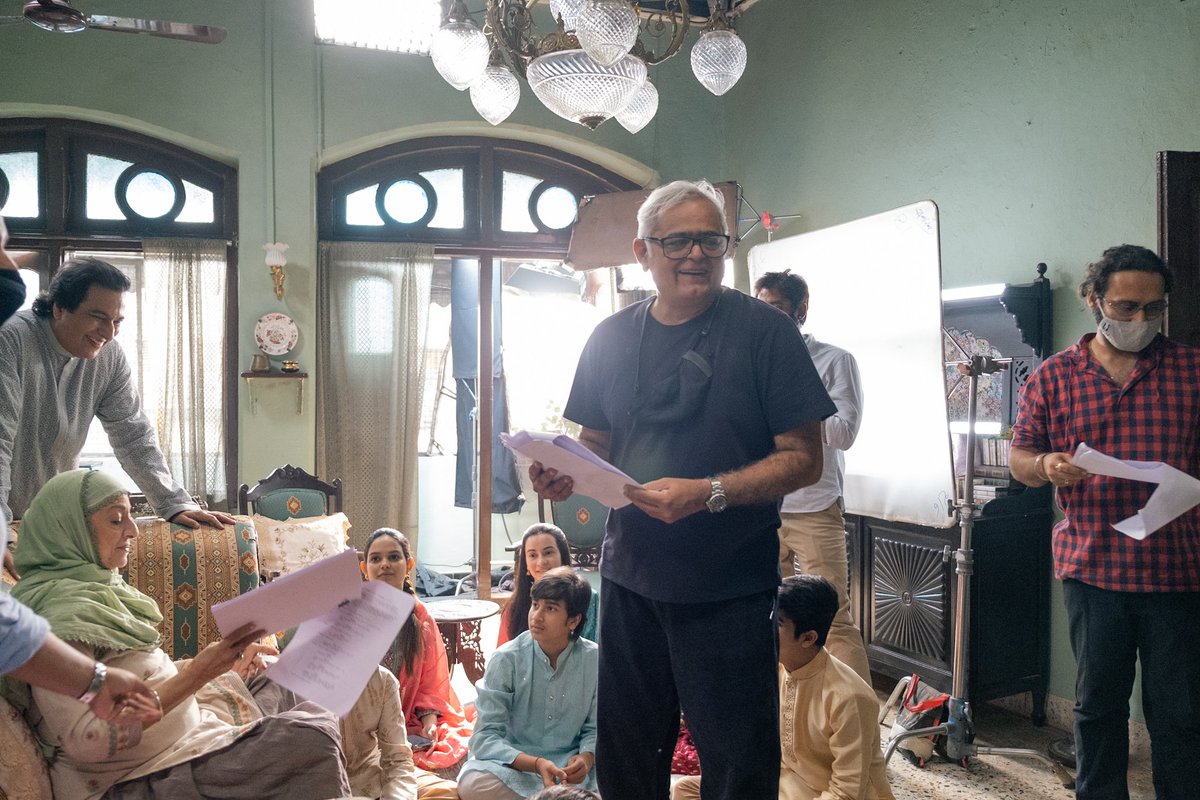 darkmatters21's tweet photo. Wishing the happiest of birthdays to the magic maker @mehtahansal ✨🎬

One of my favourite BTS moments from Baai, #ModernLoveIndia. https://t.co/3VyJINVaW3