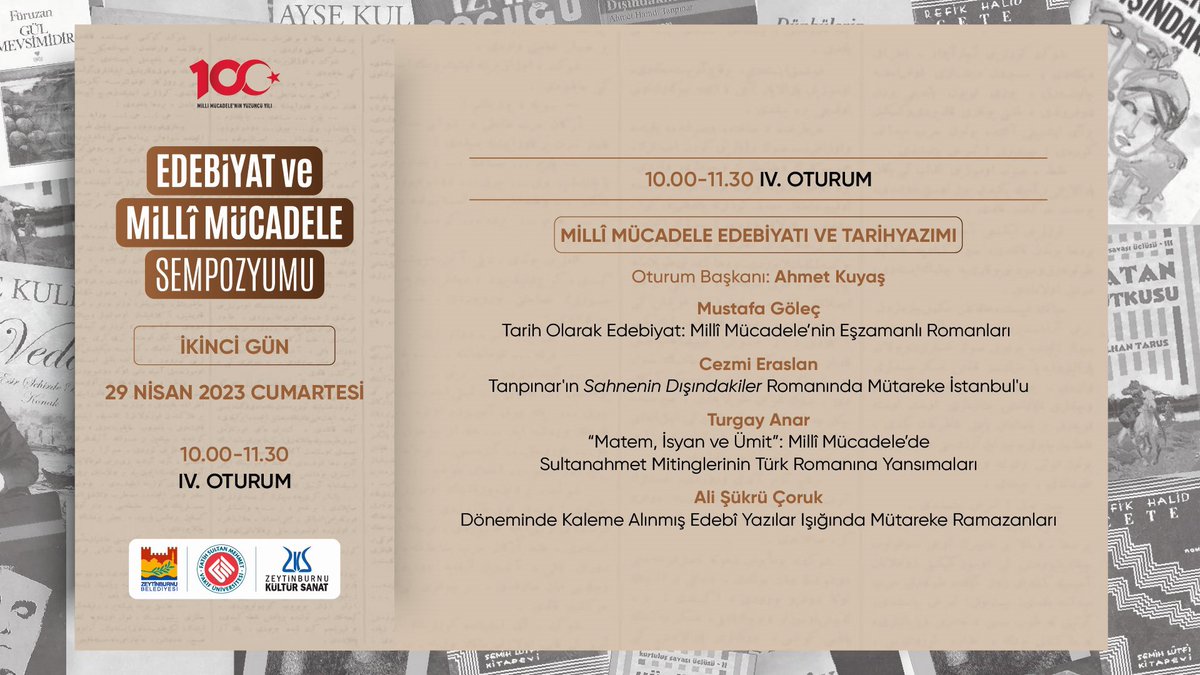 turkiye_arastir's tweet photo. Sempozyumun ikinci günündeyiz!

Moderatörlüğünü Doç. Dr. Ahmet Kuyaş’ın yaptığı “Milli Mücadele Edebiyatı ve Tarihyazımı” oturumuyla başladı. https://t.co/qx2Tet5Y9v