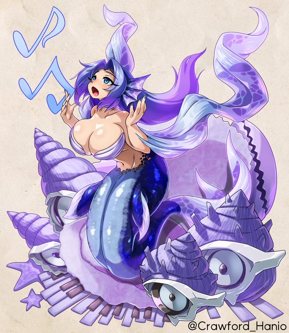 マーメイデアさん描きました!らんららー
 #アルマグリモワール 