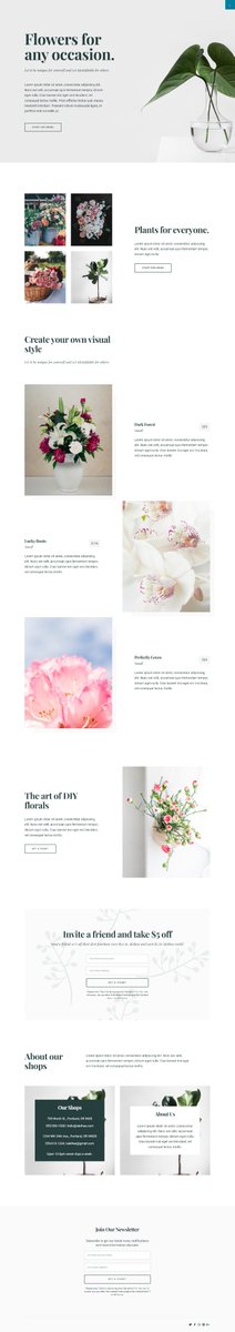 'Flower Shop' Website Landing Page Design (Responsive for Desktop, Mobile &amp; Tab).
Theme: Hello Elementor.
Plugin: Elementor &amp; Elementor Pro.
#WordPress #Website #freelancer #Webdesign