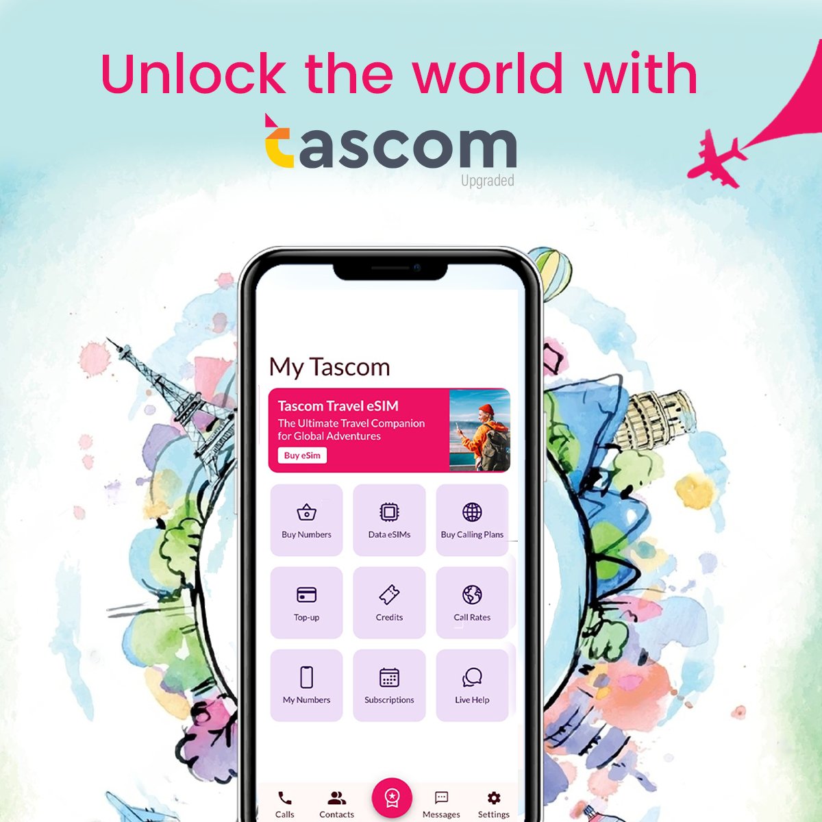 Thrilled to announce the launch of Tascom, the ultimate app for Global Connectivity. Tascom offers Travel eSIM, Virtual Phone Numbers, International Calling & Local calling bundles. #Tascom #TravelApp #VirtualNumber #InternationalCalling #LocalCalling #ESIM #SecondPhoneNumber