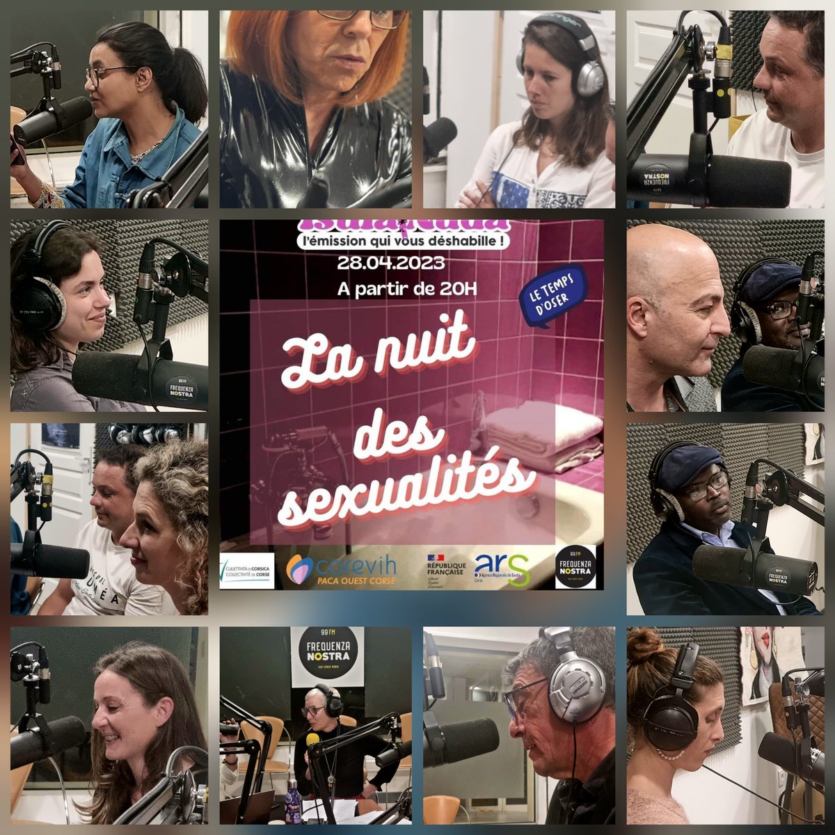 04H14 🎬 clap fin pour la 1ère nuit des sexualités 🫦 6H de plateau en excellente compagnie De belles complicités ! MERCI à tous les intervenants @IsulaCorsica @ARSCORSE1 @PSexistu @Corevihpacaouest @MarieAngeFilip1 @ToussaintCorticchiat @rosariocarles @AudreyClemens