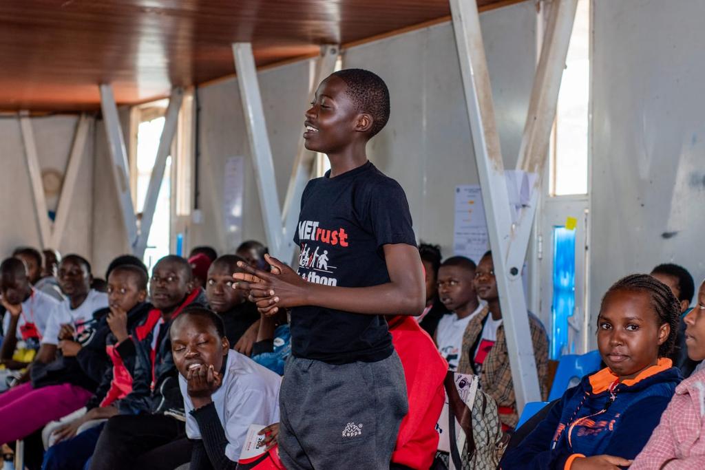 CMETrust's tweet photo. Day 5 of April School Break Program, we hosted @KTNNewskE presenter, Hadiya Mwasiwa, who shared with our secondary scholars her personal journey &amp; importance of self-awareness in readiness to their future careers.

#WezeshaKike #CMETrustAt16 #Jarida #KTNNews #SDG4 #careeradvice https://t.co/mWTKr7b7mb