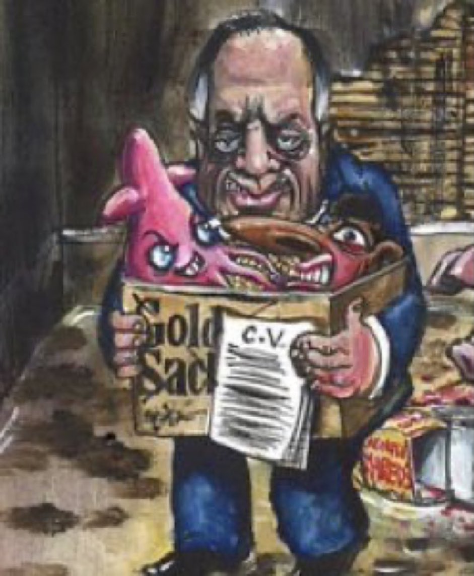 BellaWallerstei's tweet photo. Anti-Semitic cartoon by @guardian showing Richard Sharp (who is Jewish) leaving the BBC. Absolutely vile and wouldn’t be out of place in 1930s Germany. Why do you keep doing this? https://t.co/AqhyPCXeEE