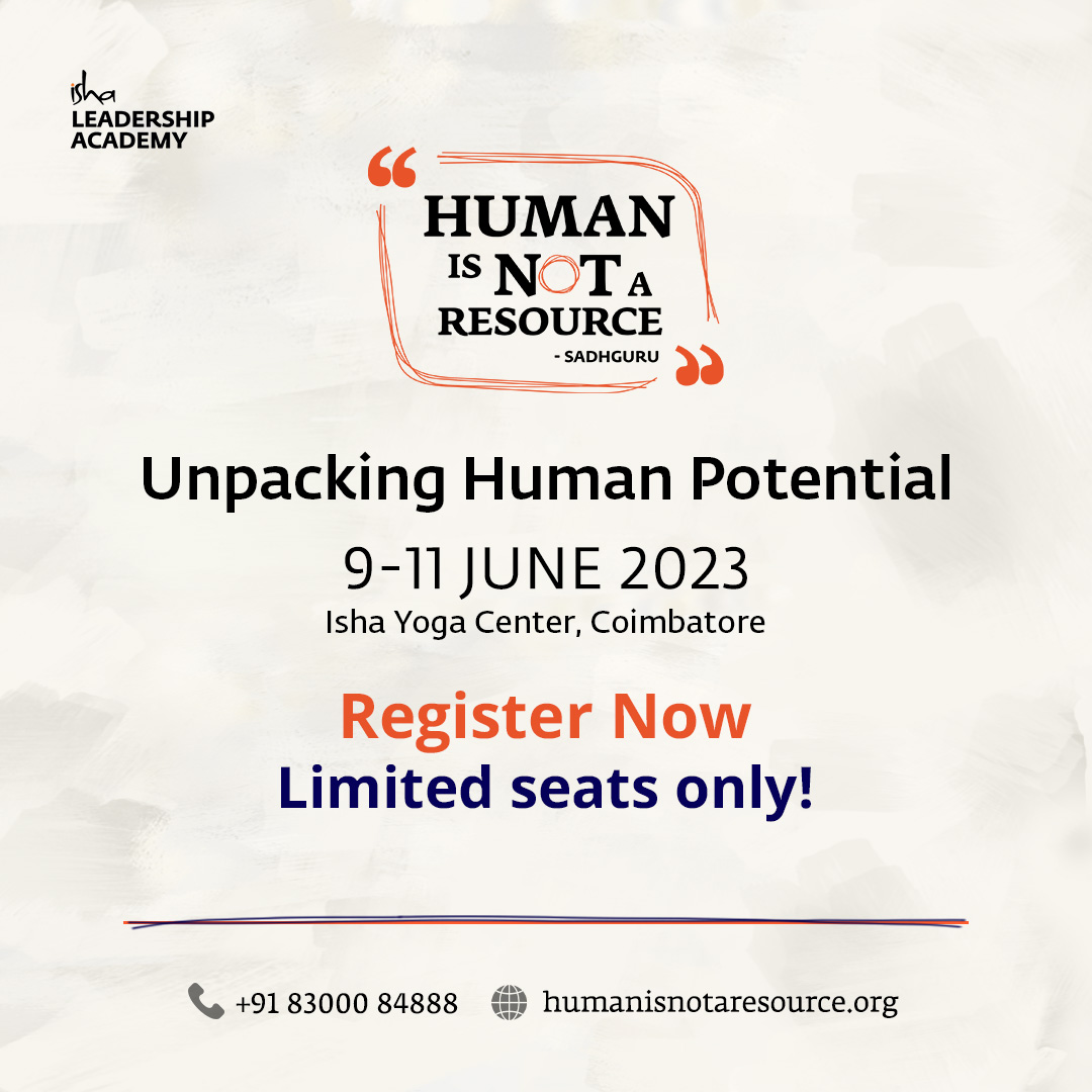 ishafoundation's tweet image. Don&apos;t miss this rare opportunity to spend three productive days with thought leaders, business and HR heads from organizations across sectors to discuss practical steps to enable a paradigm shift to viewing human beings as Possibilities instead of mere resources. 
Know more:…