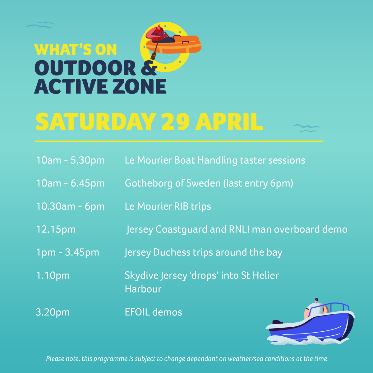😍It's Boat Show day!😍

There's just over one hour to go until we open the doors for this year's Barclays Jersey Boat Show, and the sun is starting to peek out from behind the clouds 🌞

The doors open at 10am, and we close at 6pm. See you later!

jerseyboatshow.com