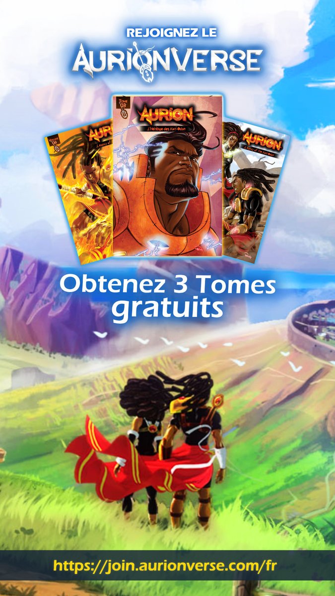 madibaOlivier's tweet photo. LE AURIONVERSE EST ENFIN LÀ🔥🔥

Rejoignez nous sur le site et obtenez 3 tomes gratuits et exclusifs de la BD Aurion

https://t.co/1BQV2sbiQN

Aurion est un univers Fantasy crossmedia (jeux vidéo, BD, etc) avec une histoire profonde et des affrontements épiques.
 (1)
RT apprécié. https://t.co/tGc3taiwId