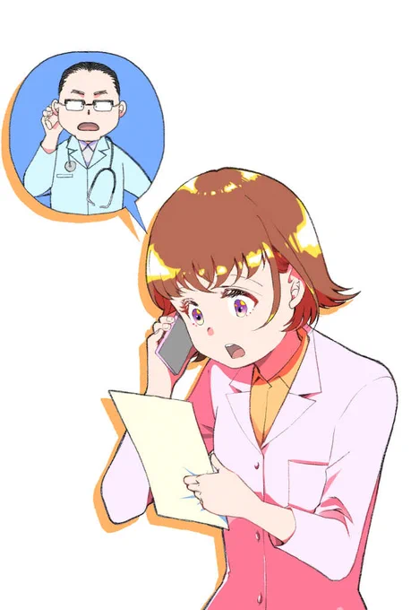 疑義照会をする薬剤師さん