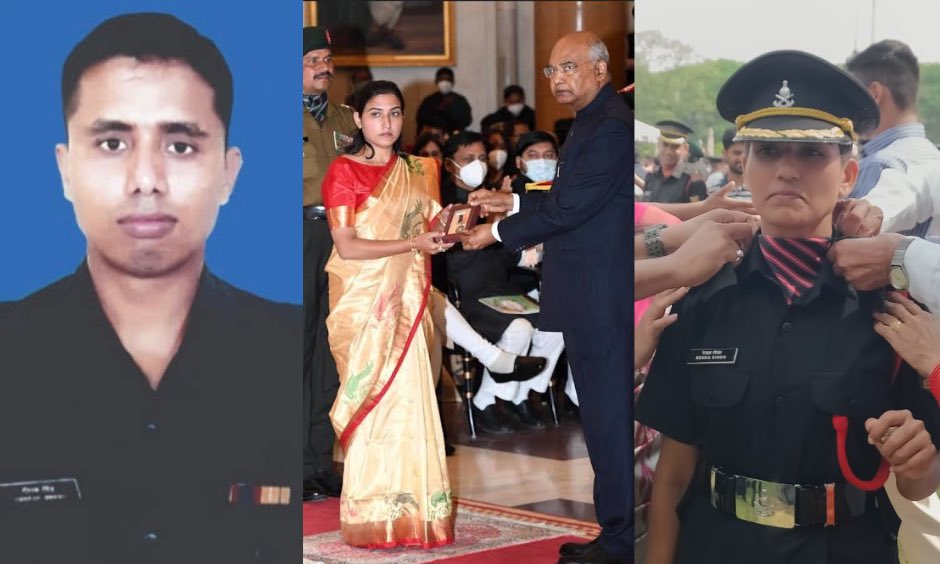 What an incredible human! Rekha Singh, wife of Naik Deepak Singh, Vir Chakra, who was killed in action in Galwan, commissioned today as a Lieutenant in the Indian Army.

And where has she been posted? 

Ladakh.

Her story in #IndiasMostFearless 3.

🔥🙏🏽🇮🇳