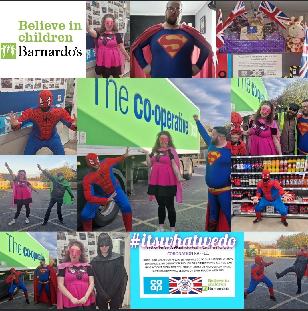 SpawnySteve's tweet photo. Supporting @barnardos with a #SuperHero day to promote our #Coronation hamper with free entry to all kindly donated from our community. #itswhatwedo #Communitymatters
@coopuk @Amy88Watson @Ozymandias27 @steveall1 @KateGraham03 @skhouryhaq @CP_Whitf @Jade02823983 @SteveS1711 https://t.co/Q68aHKQr1L