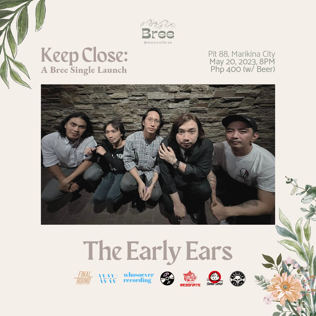 BAND REVEAL: Make sure you come early to the because <a href="/TheEarsAreEarly/">The Early Ears</a> will be joining us at KEEP CLOSE: A Bree Single Launch!

Listen to The Early Ears on Spotify: spoti.fi/41Fo5Ql
Experience Breē on Spotify: spoti.fi/3Heh6Vp

#SingleLaunch #MusicOfBree #Ears