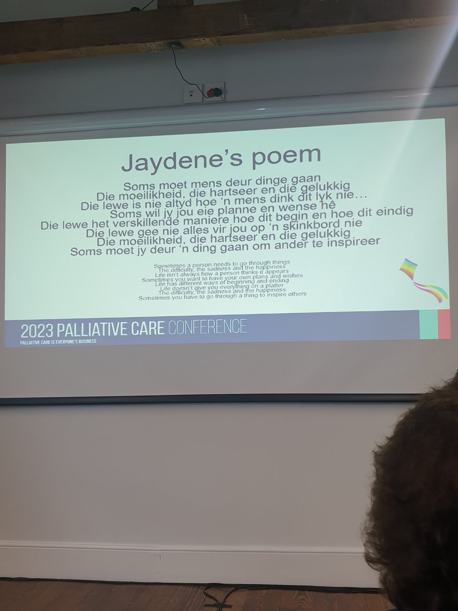 Out of the mouths of babes...sometimes you have to go through difficult things so you can inspire others. Teenager dying from bowel failure. #SAPC2023