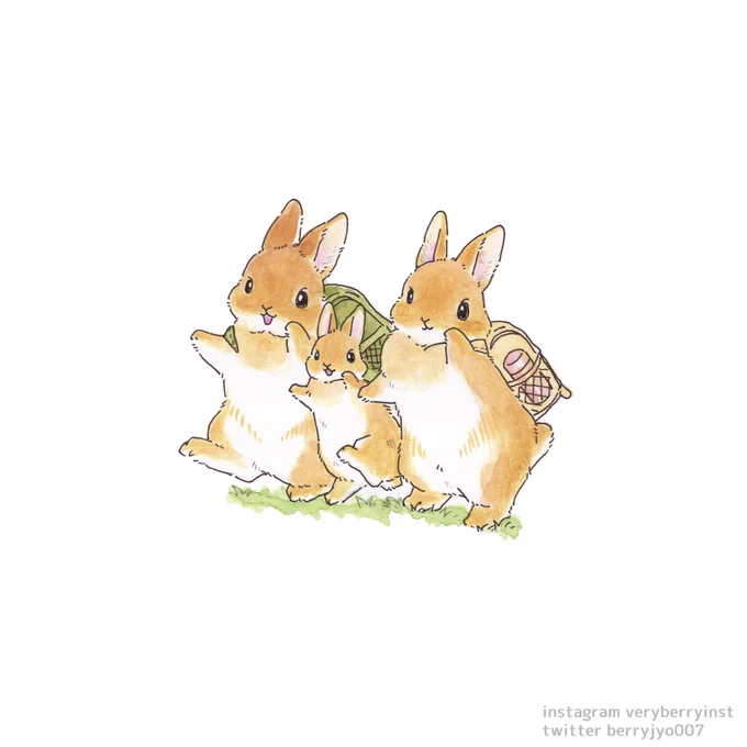 ゴールデンウイークうさぎさん  ピクニックへ  \レッツゴー!/