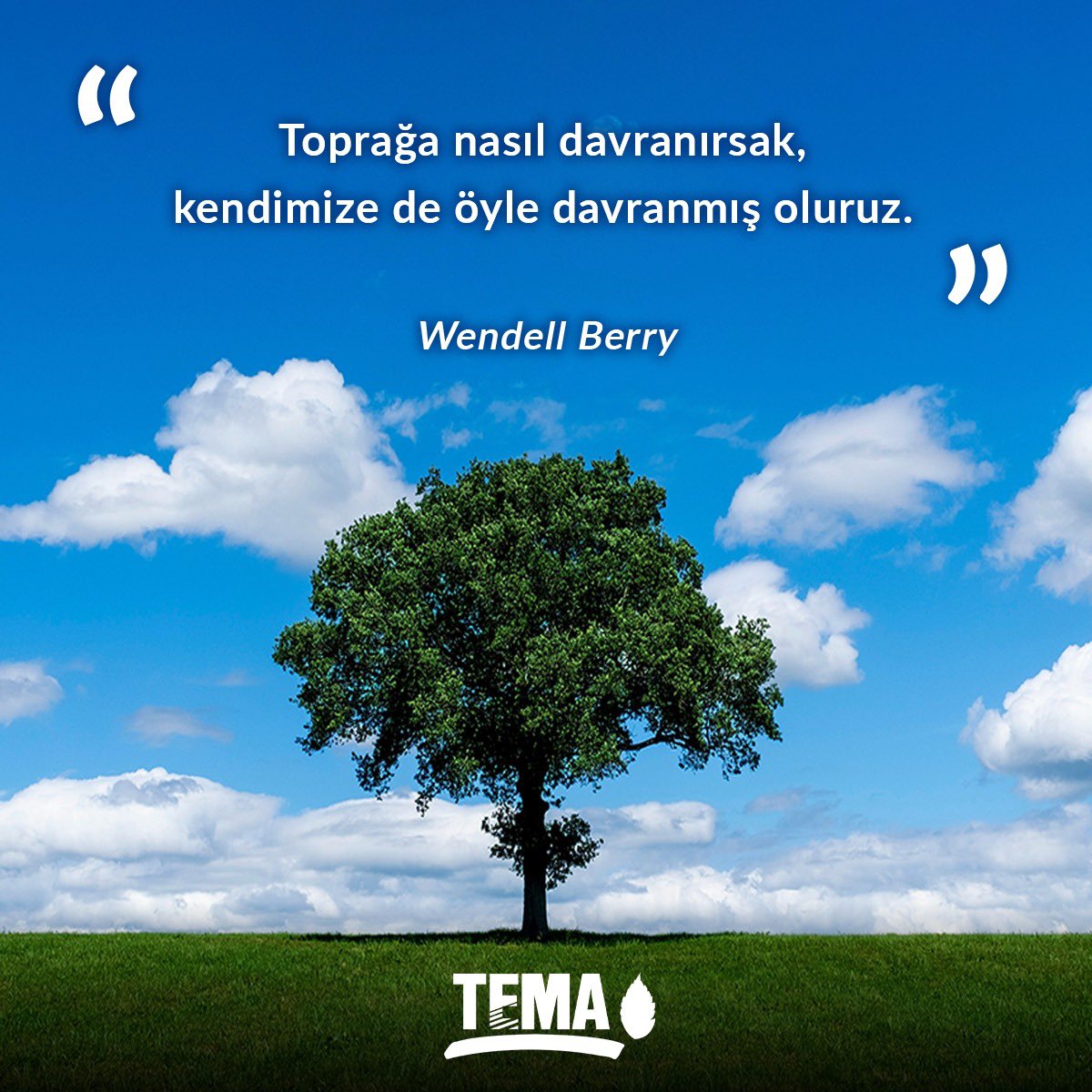 “Toprağa nasıl davranırsak, kendimize de öyle davranmış oluruz.” -Wendell Berry 🌳
-
#YeşilSözler