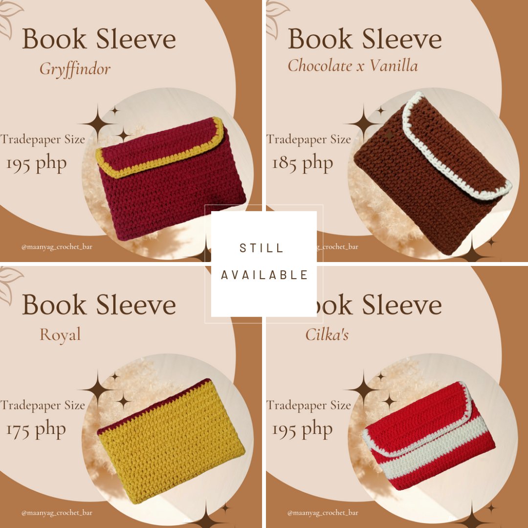 Ph bookworms I have booksleeves available!!!!.. #booksph #bookloversph #crochet