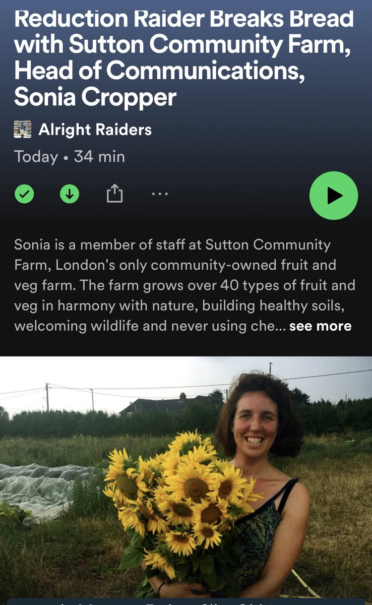 incredibusy's tweet photo. Podcast: Reduction Raider Breaks Bread with Sutton Community Farm, Head of Communications, Sonia Cropper
 https://t.co/oU3hMLZeTz @ReductionRaider @SuttonFarm listen now #podcast via @SpotifyUK https://t.co/5D20wQqpOy